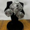 Crystal Bloom – Statement Set in Silver Shine