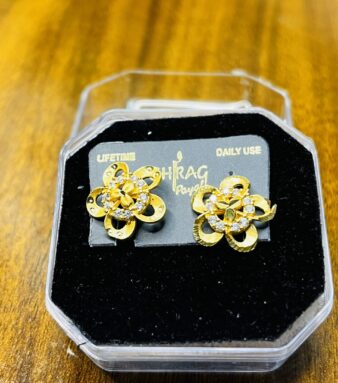 Silver-Filled Golden Earrings – Perfect Blend of Style & Shine