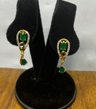 Pop of Green: Earrings Stealing the Show