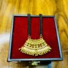 Traditional Gold-Plated Mangalsutra with Antique Pendant – Ethnic Temple Design