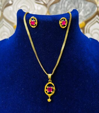Timeless Shine: Beautiful Gold Finish Necklace & Earrings