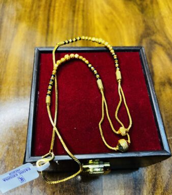 Traditional Gold-Plated Mangalsutra with Intricate Pendant Design