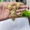 Antique Gold Plated Necklace Set with Matching Earrings for Women
