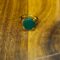 Green Ruby Style Ring with Gold Shine