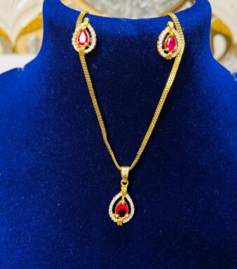 Real Gold Look Necklace & Earrings