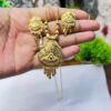 Traditional Gold Plated Necklace Set with Matching Earrings for Women