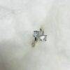Twin Spark: Elegant Silver Duo Ring