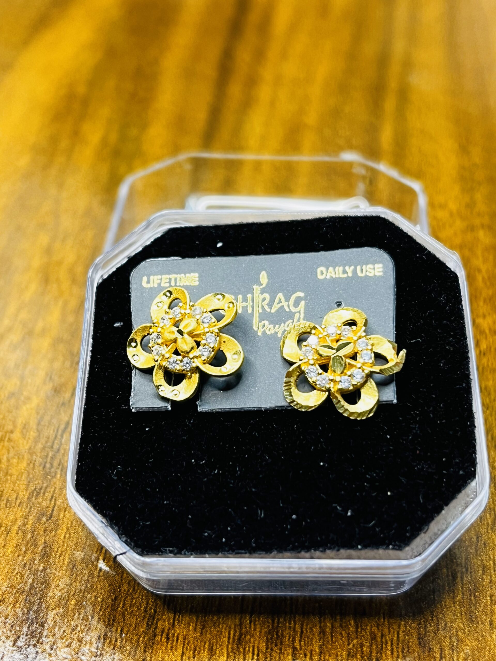 Silver-Filled Golden Earrings – Perfect Blend of Style & Shine