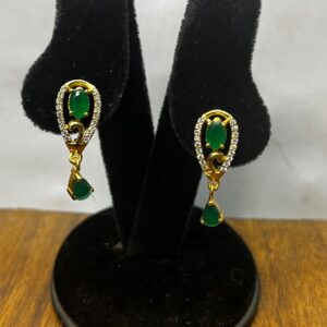 Pop of Green: Earrings Stealing the Show