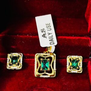 Necklace & Earrings Set with Chain – Elegant & Stylish