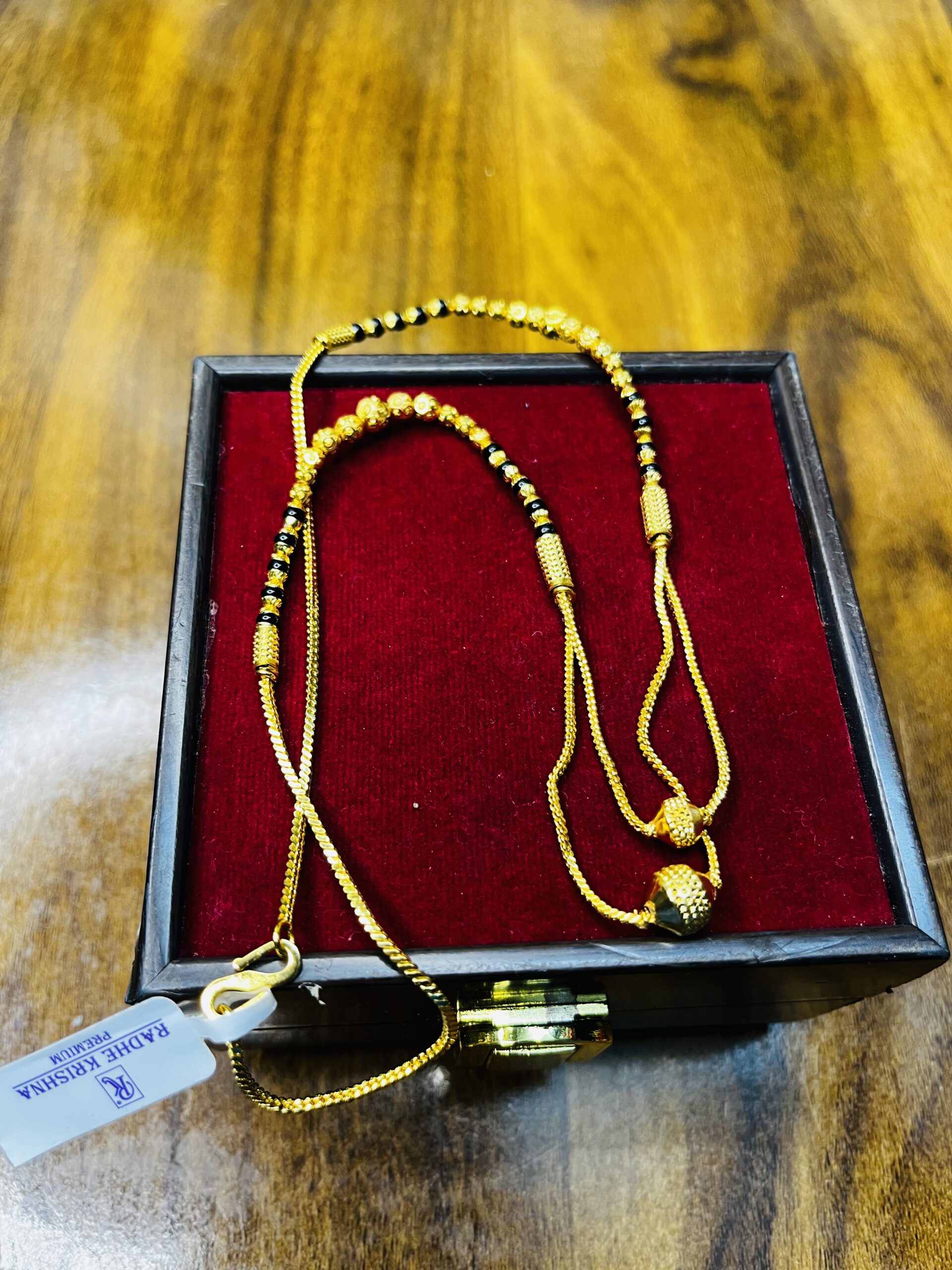 Traditional Gold-Plated Mangalsutra with Intricate Pendant Design