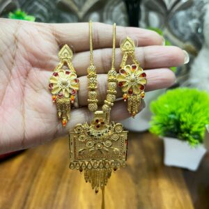 Elegant Bridal Necklace Set with Earrings – Ethnic Jewelry for Women