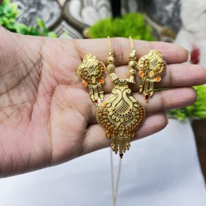 Trendy Indian Ethnic Jewelry Set – Necklace & Earrings Combo