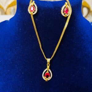 Real Gold Look Necklace & Earrings
