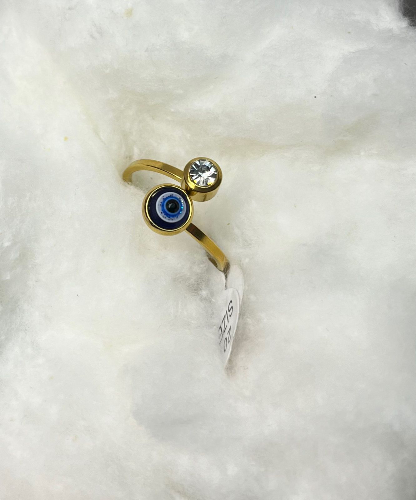 Shine & Shield: Evil Eye Gold-Tone Ring